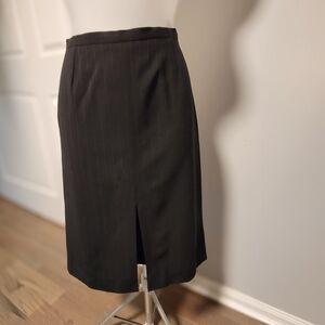Luxury Christian LaCroix Elegant Black Pinstripe Skirt